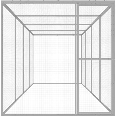 vidaXL Katzennetz 6x1,5x1,5 m Verzinkter Stahl - Katzennetz vidaXL Katzennetz 6x1,5x1,5 m Verzinkter Stahl - Katzennetz