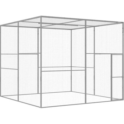 Gabbia per gatti 3x3x2,5 m in acciaio zincato vidaXL - Gabbia per gatti Gabbia per gatti 3x3x2,5 m in acciaio zincato vidaXL - Gabbia per gatti