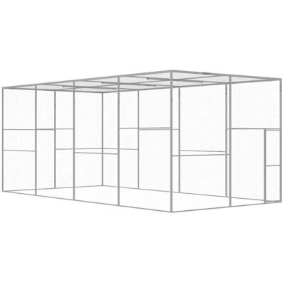vidaXL Verzinkter Stahl Katzenkäfig 6x3x2,5 m - Katzenkäfig vidaXL Verzinkter Stahl Katzenkäfig 6x3x2,5 m - Katzenkäfig