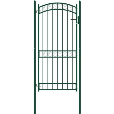 vidaXL - Fence Gate with Arched Top Steel - Grün - Fence Gate vidaXL - Fence Gate with Arched Top Steel - Grün - Fence Gate