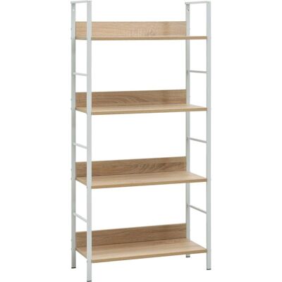 VidaXL 288225 Weiß/Braun 4-Lagen Bücherregal - Bücherregal VidaXL 288225 Weiß/Braun 4-Lagen Bücherregal - Bücherregal
