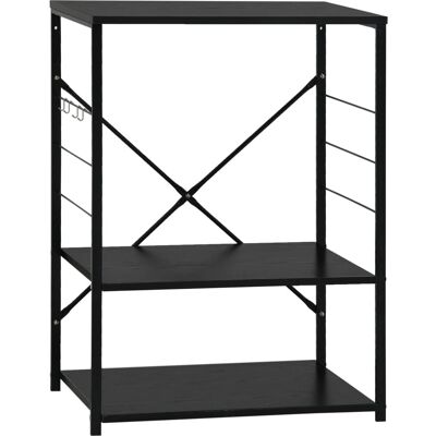 vidaXL Mikrowellenschrank Schwarz - 3-stöckiges Mikrowellenschrank - Mikrowellenschrank vidaXL Mikrowellenschrank Schwarz - 3-stöckiges Mikrowellenschrank - Mikrowellenschrank