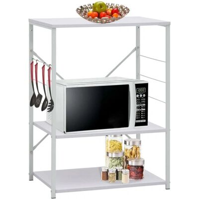 vidaXL Estante de microondas blanca - Armario de cocina - Almacenamiento vidaXL Estante de microondas blanca - Armario de cocina - Almacenamiento