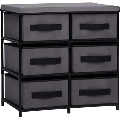 Armoire de rangement vidaXL avec 6 tiroirs - 55x29x55 cm Acier gris - Publicité Armoire de rangement vidaXL avec 6 tiroirs - 55x29x55 cm Acier gris - Publicité