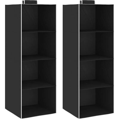vidaXL Hängender Aufbewahrungsorganizer - 30 x 30 x 84 cm - Schwarz vidaXL Hängender Aufbewahrungsorganizer - 30 x 30 x 84 cm - Schwarz