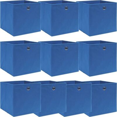 vidaXL 10x Boîtes de Rangement Bleu Pliables pour Jardin Organiseurs - Boîtes de Rangement - Publicité vidaXL 10x Boîtes de Rangement Bleu Pliables pour Jardin Organiseurs - Boîtes de Rangement - Publicité