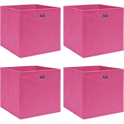 vidaXL 4x Roze Opbergdozen - Huisorganisatie vidaXL 4x Roze Opbergdozen - Huisorganisatie