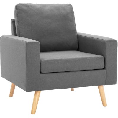 vidaXL Fauteuil d'accent - Tissu gris clair - Accent Chair - Publicité vidaXL Fauteuil d'accent - Tissu gris clair - Accent Chair - Publicité
