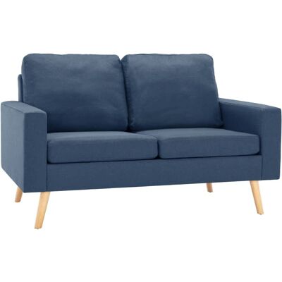 vidaXL Canapé Scandinave 2 Places Bleu vidaXL Canapé Scandinave 2 Places Bleu