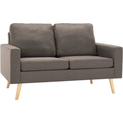 VidaXL Taupe 2-Sitzer Sofa - Skandinavischer Stil VidaXL Taupe 2-Sitzer Sofa - Skandinavischer Stil
