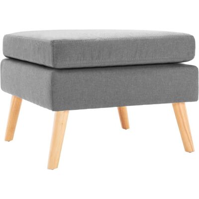 vidaXL Taburete de Tela Gris Claro - Reposapiés vidaXL Taburete de Tela Gris Claro - Reposapiés