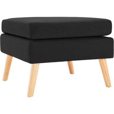 vidaXL Fodskammel Sort Stoff - Fodskammel vidaXL Fodskammel Sort Stoff - Fodskammel