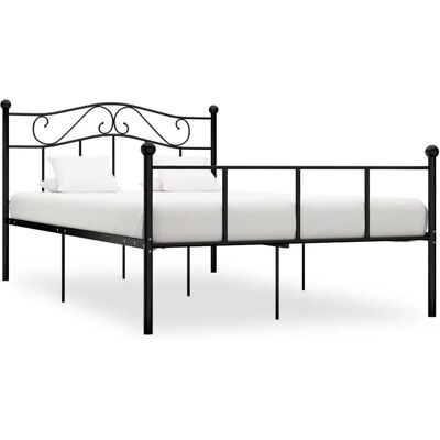 vidaXL Bettgestell Schwarz Metall 160x200 cm - Bettgestell vidaXL Bettgestell Schwarz Metall 160x200 cm - Bettgestell