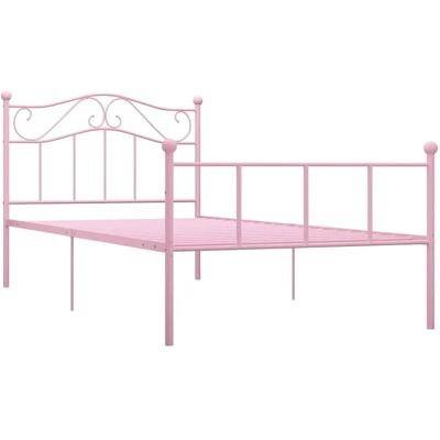 vidaXL Struttura letto Rosa Metallo 90x200 cm - Letto vidaXL Struttura letto Rosa Metallo 90x200 cm - Letto