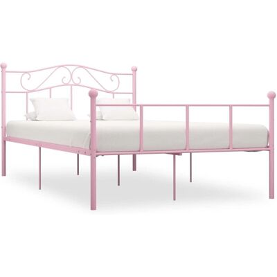 vidaXL Bettgestell - Pinkes Metall 140x200 cm - Bettgestell vidaXL Bettgestell - Pinkes Metall 140x200 cm - Bettgestell