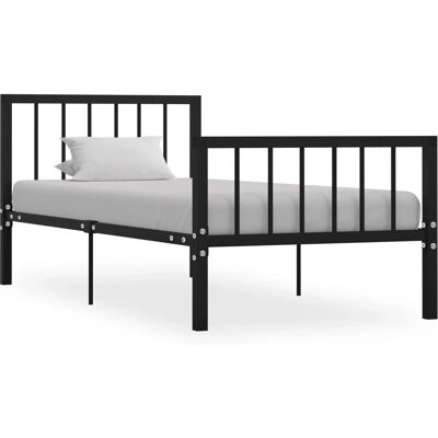 vidaXL Metallinen sängynrunkon musta - Tuki 100x200cm - Elegantti klassinen sängynrunko vidaXL Metallinen sängynrunkon musta - Tuki 100x200cm - Elegantti klassinen sängynrunko