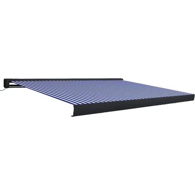 Maisonchic Toldo Motorisé 450x300 cm Bleu et Blanc - Publicité Maisonchic Toldo Motorisé 450x300 cm Bleu et Blanc - Publicité