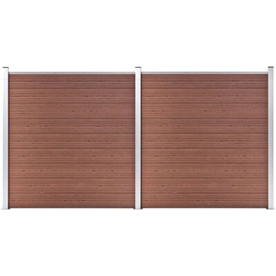 vidaXL Gartenzaun WPC 353x186 cm Braun - Gartenzaun vidaXL Gartenzaun WPC 353x186 cm Braun - Gartenzaun