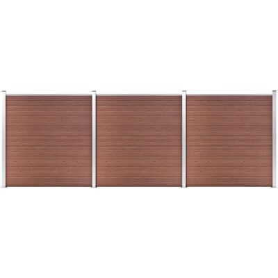vidaXL Gartenzaun WPC 526x186 cm Braun - Gartenzaun vidaXL Gartenzaun WPC 526x186 cm Braun - Gartenzaun