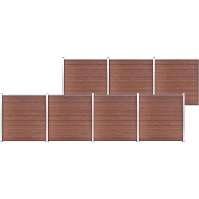 vidaXL Gartenzaun WPC 1218x186 cm Braun - Gartenzaun vidaXL Gartenzaun WPC 1218x186 cm Braun - Gartenzaun