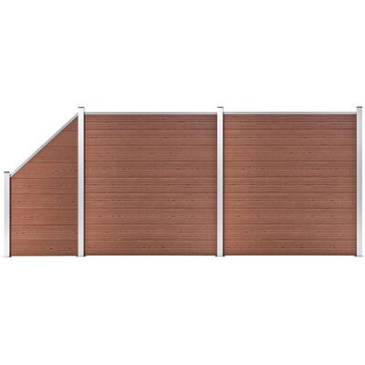 VIDAXL Nova - Zaunpaneele in WPC 2 Quadrate 1 Geneigt 446x186 cm Braun VIDAXL Nova - Zaunpaneele in WPC 2 Quadrate 1 Geneigt 446x186 cm Braun