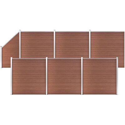 Maisonchic WPC Zaunpaneele 6 Quadrate + 1 Schräg - 1138x186cm Maisonchic WPC Zaunpaneele 6 Quadrate + 1 Schräg - 1138x186cm