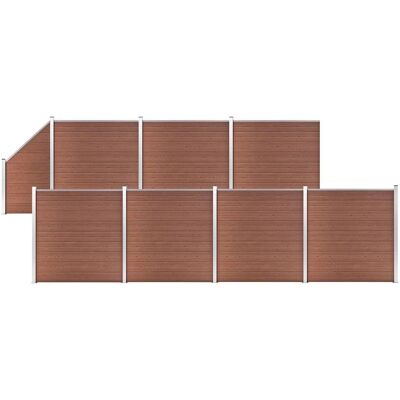 Allgemeines Zaunpaneel-Set - Braun - Haltbares WPC-Modulsystem Allgemeines Zaunpaneel-Set - Braun - Haltbares WPC-Modulsystem