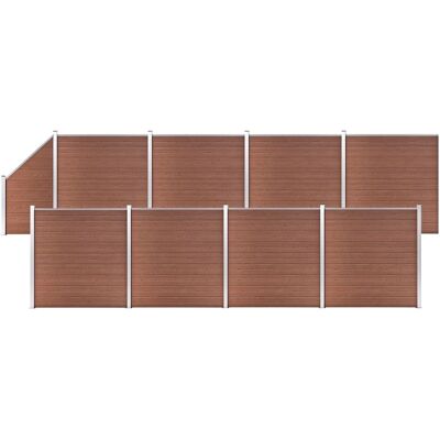 Marrone Zaunpaneele-Set - 1484x186cm, 8 Quadrate & 1 Schräg Marrone Zaunpaneele-Set - 1484x186cm, 8 Quadrate & 1 Schräg