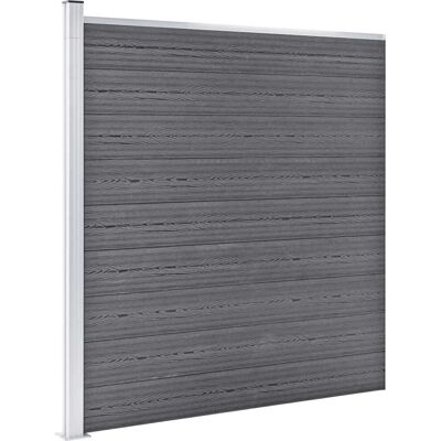vidaXL Gartenzäunung WPC 353x186cm Grau Außen Sichtschutz vidaXL Gartenzäunung WPC 353x186cm Grau Außen Sichtschutz