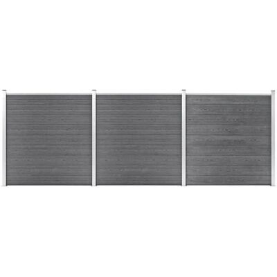 vidaXL Gartenzaun WPC 526x186cm Grau Outdoor Sichtschutz - Gartenzaun vidaXL Gartenzaun WPC 526x186cm Grau Outdoor Sichtschutz - Gartenzaun