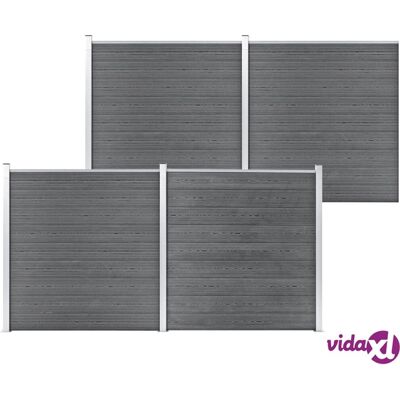 vidaXL Gartenzäunung WPC 699x186cm Grau Outdoor Sichtschutz vidaXL Gartenzäunung WPC 699x186cm Grau Outdoor Sichtschutz