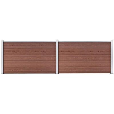 vidaXL Gartenzäun WPC 353x106cm Braun Sichtschutz vidaXL Gartenzäun WPC 353x106cm Braun Sichtschutz