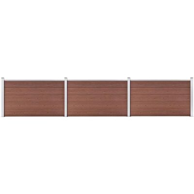 vidaXL Recinzione da giardino WPC 526x106cm Marrone - Pannello di privacy vidaXL Recinzione da giardino WPC 526x106cm Marrone - Pannello di privacy