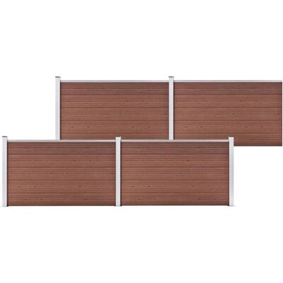 vidaXL Gartenzäunchen WPC 699x106cm Braun Sichtschutz Balkon Zaun vidaXL Gartenzäunchen WPC 699x106cm Braun Sichtschutz Balkon Zaun
