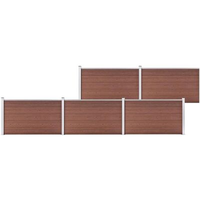 vidaXL Gartenzaun WPC 872x106cm Braun Sichtschutzzaun - Gartenzaun vidaXL Gartenzaun WPC 872x106cm Braun Sichtschutzzaun - Gartenzaun