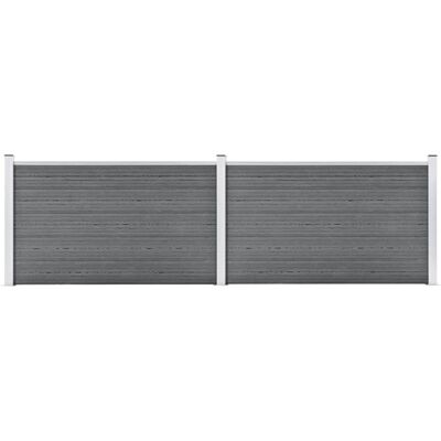vidaXL Gartenzaun WPC 353x106cm Grau Sichtschutzzaun - Gartenzaun vidaXL Gartenzaun WPC 353x106cm Grau Sichtschutzzaun - Gartenzaun