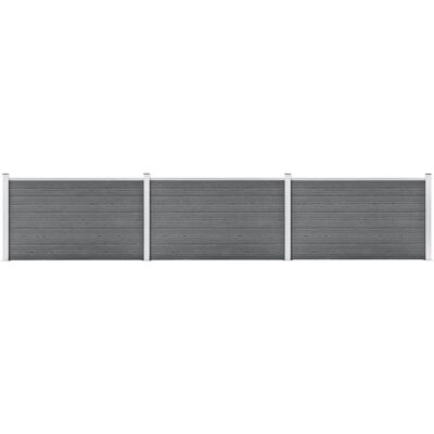 vidaXL Gartenzaun WPC 526x106cm Grau Privacy Patio Barrier Panel Bildschirm vidaXL Gartenzaun WPC 526x106cm Grau Privacy Patio Barrier Panel Bildschirm