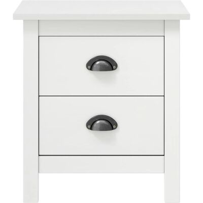 vidaXL Table de nuit en bois massif pin Hill White - Table de nuit - Publicité vidaXL Table de nuit en bois massif pin Hill White - Table de nuit - Publicité