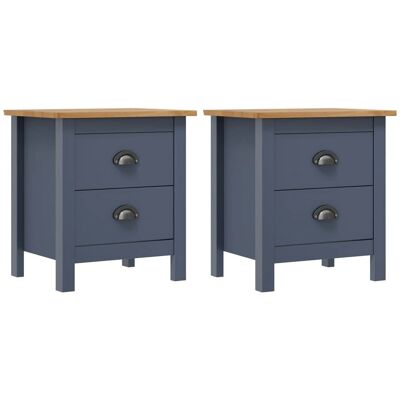vidaXL Table de chevet - Table de chevet, 2 tiroirs, Bois de pin, Gris, 46x35x49.5 cm - Table de chevet - Publicité vidaXL Table de chevet - Table de chevet, 2 tiroirs, Bois de pin, Gris, 46x35x49.5 cm - Table de chevet - Publicité