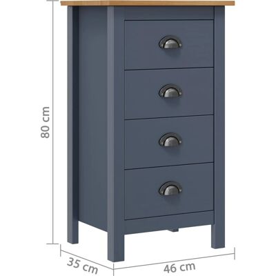 vidaXL Solid Wood Pine Sideboard Hill Grey - Sideboard vidaXL Solid Wood Pine Sideboard Hill Grey - Sideboard