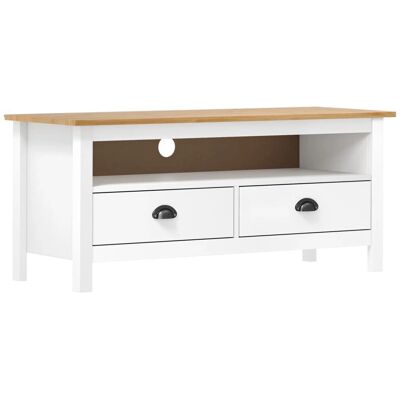 vidaXL 288926 Weißes Kiefer TV-Schrank - TV-Möbel vidaXL 288926 Weißes Kiefer TV-Schrank - TV-Möbel