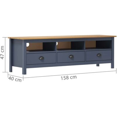 vidaXL - Hill - Grau - 158x40x47 cm - TV cabinet vidaXL - Hill - Grau - 158x40x47 cm - TV cabinet