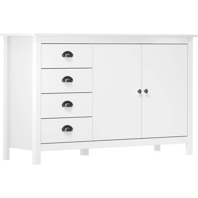 vidaXL Buffet en pin blanc - Sideboard - Publicité vidaXL Buffet en pin blanc - Sideboard - Publicité