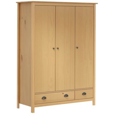 vidaXL 127x50x170cm Kiefernschrank - 3 Türen, Massivholz vidaXL 127x50x170cm Kiefernschrank - 3 Türen, Massivholz