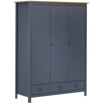 vidaXL 288953 Massives Kiefernholz 3-Türiger Kleiderschrank - Kleiderschrank vidaXL 288953 Massives Kiefernholz 3-Türiger Kleiderschrank - Kleiderschrank