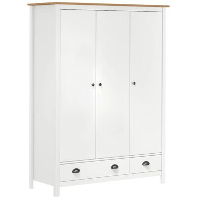 vidaXL 3-türiger Kleiderschrank Weiß - Kleiderschrank vidaXL 3-türiger Kleiderschrank Weiß - Kleiderschrank