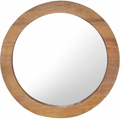 Miroir Mur Rond en Teck - Décoration Maison Miroir Mur Rond en Teck - Décoration Maison