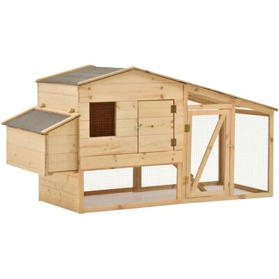 Poulaio in Legno di Pino vidaXL - Ventilato, Facile da Pulire Poulaio in Legno di Pino vidaXL - Ventilato, Facile da Pulire
