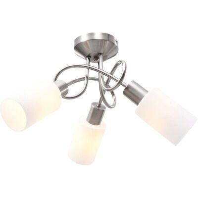 vidaXL Deckenlampe mit Keramiklampenschirmen für 3 E14 Glühbirnen - Deckenleuchte vidaXL Deckenlampe mit Keramiklampenschirmen für 3 E14 Glühbirnen - Deckenleuchte