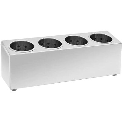 vidaXL Edelstahl Besteckkorb 4 Fächer vidaXL Edelstahl Besteckkorb 4 Fächer